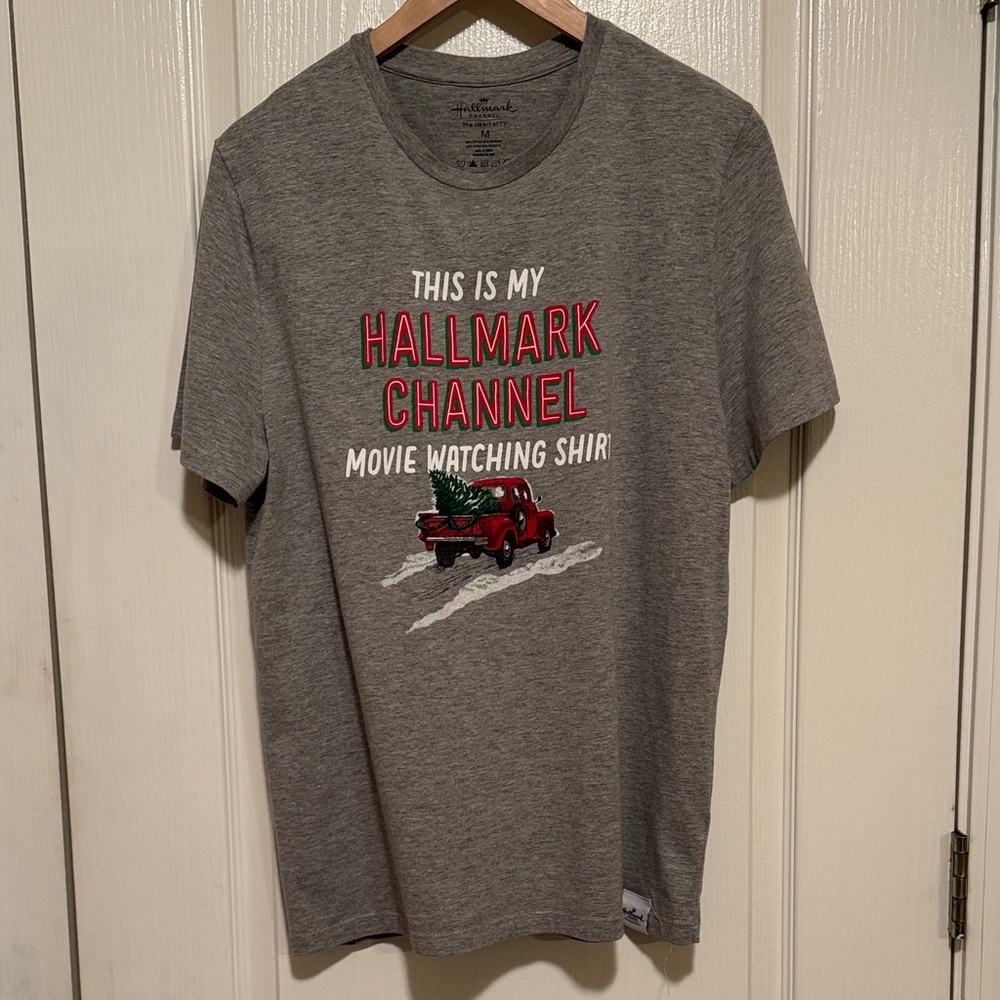 Gray Hallmark Christmas Short Sleeve T-Shirt